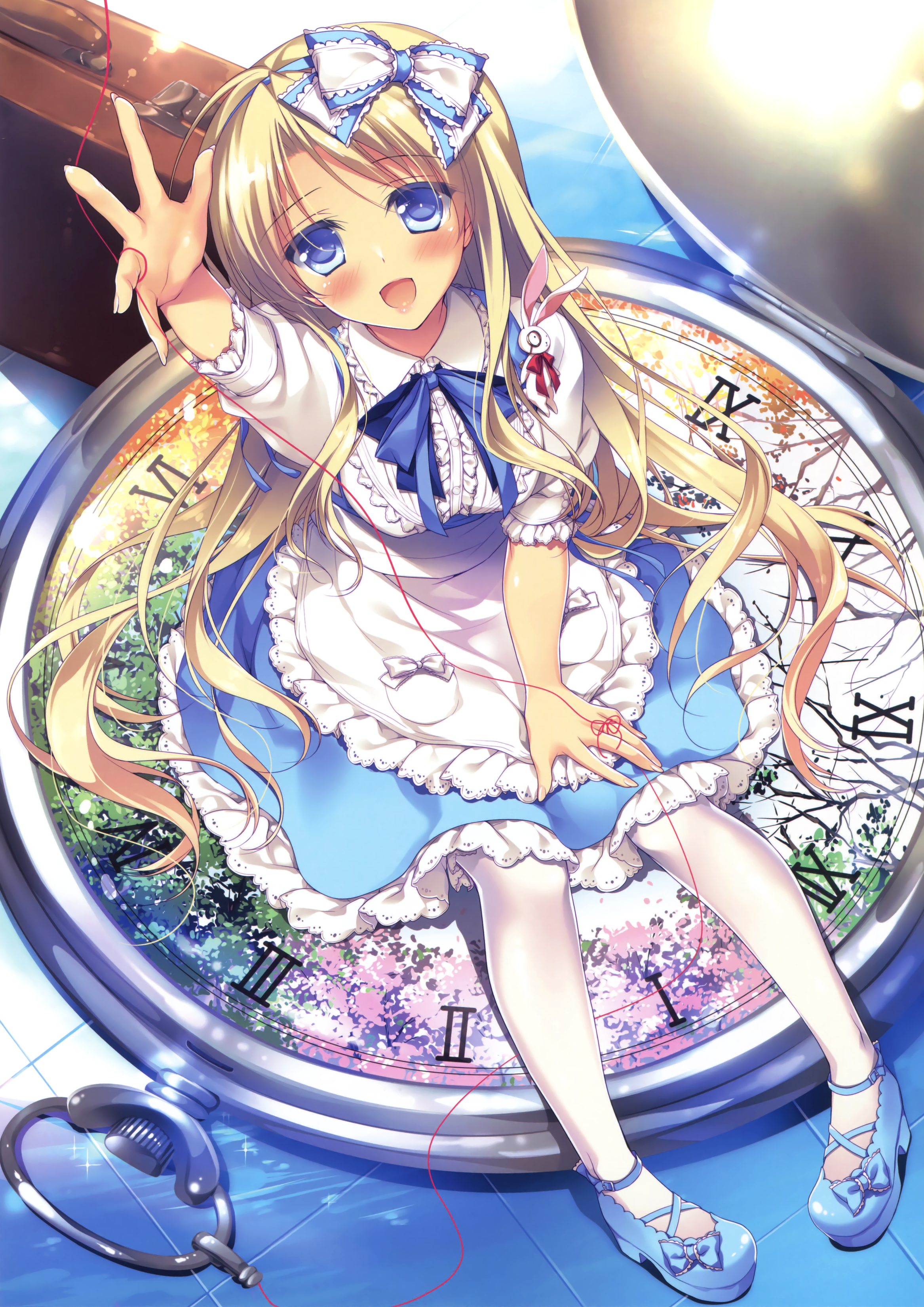Safebooru 1girl D Absurdres Alice Wonderland Alice In Wonderland Blonde Hair Blue Eyes Bow